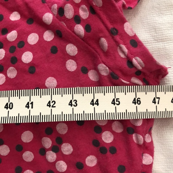 Polka Dot Collared V-Neck Tee - Picture 5 of 8